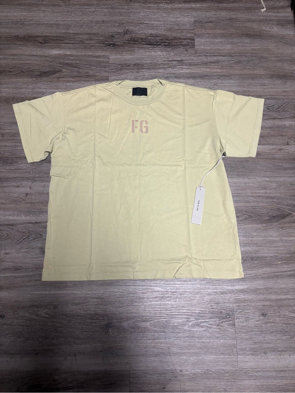 fear of god essentials matcha tee